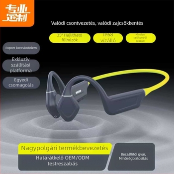 ES-918 csontvezetéses fejhallgató, összecsukható kivitel, Bluetooth 6.0, 32GB tárhely, 8 órán felüli üzemidő