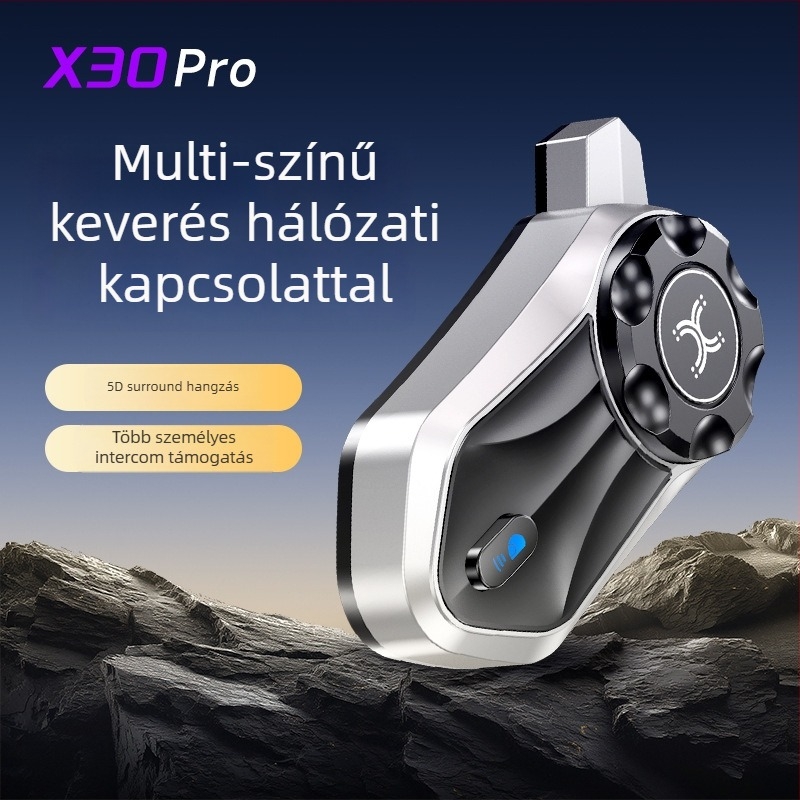 Motorkerékpár sisak Bluetooth interkom mesh hálózattal, vezeték nélküli stereo headset csoportos vezetéshez
