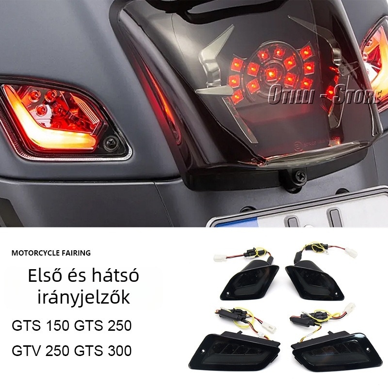 Otilli LED első- és hátsó indexlámpák Vespa GTS/GTV sorozathoz (GTS 150/250/300, GTV 250/300)