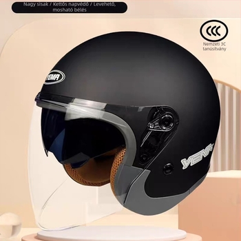 Elektromos járművek sisakja 3/4 nyitott, ABS, felnőtteknek, egész évben