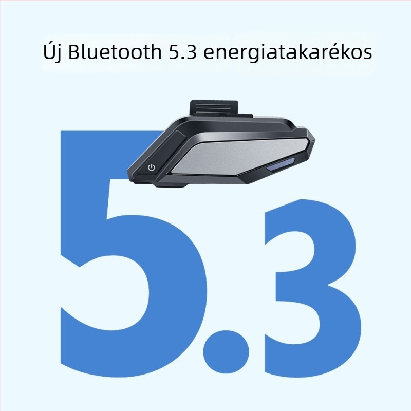 Motorkerékpáros Bluetooth sisak headset magánmodell — Bluetooth 5.3, 100 m hatótáv, 3D hang, sztereó, vízálló és porálló