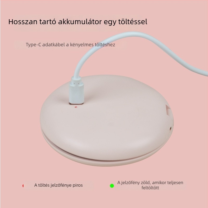 LED sminktükör, dupla oldalú, nagyítással, logó testreszabás elérhető