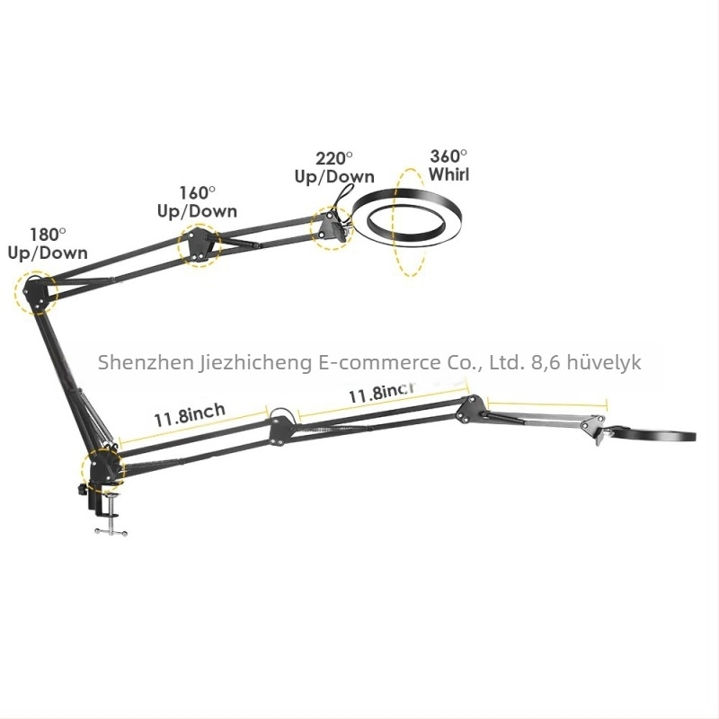 Összecsukható 10× USB-s nagyító LED-megvilágítással, forrasztóvas javítására, asztali lámpára és bőrápolásra