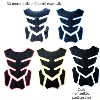 Motorkerékpár tank matrica halcsont formában – 3D PVC öntapadós, dekoratív és ütközésvédelmi, testreszabható