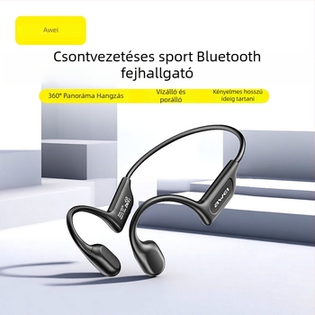 Csontvezetéses fejhallgatók, fülhöz rögzítve, kétoldalas sztereó, Bluetooth 6.0, üzemidő több mint 8 óra