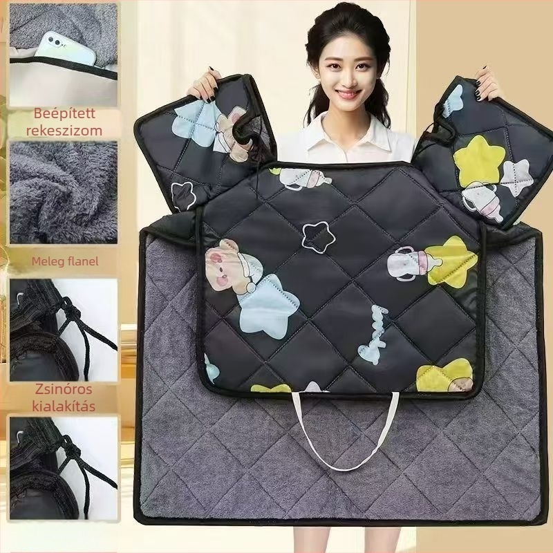 Flíszes szélvédő elektromos járművekhez, megnagyobbított univerzális illeszkedés motorkerékpárokhoz és elektromos robogókhoz, vízálló, téli vastagítás