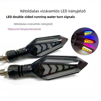 SX-052 Motorkerékpár nyíl-típusú, kétoldali LED irányjelző, kompatibilis motorkerékpárok, motokrossz, street bike és sportautók