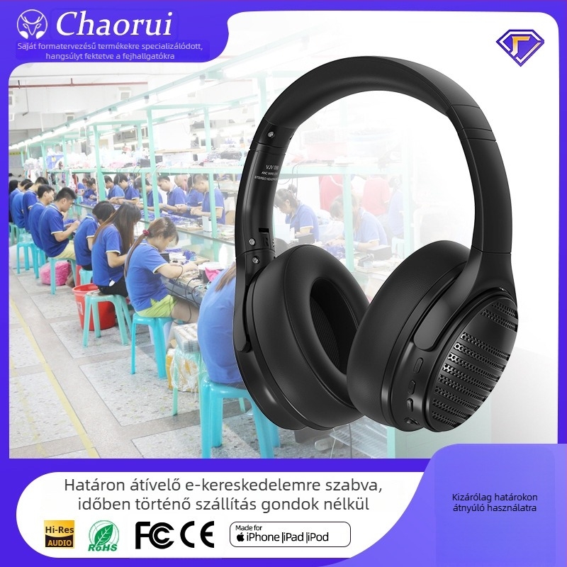 Fejre szerelhető Bluetooth headset, Bluetooth 6.0, 10 m hatótáv, 8+ óra üzemidő, sztereó, IPX-4