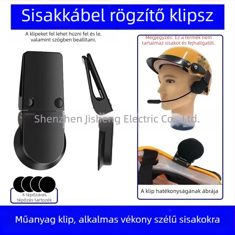 Sisakfejhallgató clip – vízálló, porálló, kétoldalú sztereó hang, testreszabható
