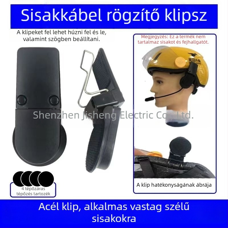 Sisakfejhallgató clip – vízálló, porálló, kétoldalú sztereó hang, testreszabható
