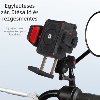 Motorkerékpárhoz készült telefontartó rezgéscsillapítóval, kompatibil motorkerékpárokkal, elektromos járművekkel, kerékpárokkal és triciklikkel; Modell Tq133-tq136, Márka Tq, töltésre és navigációra