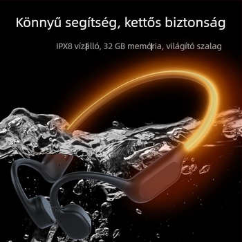 Csontvezetéses fejhallgató IP68 vízálló, Bluetooth 5.4, hatótáv 15 m, üzemidő több mint 8 óra