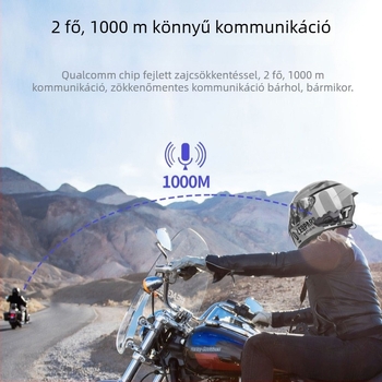 H9 motorkerékpár sisak Bluetooth fejhallgató két személyes interkommal