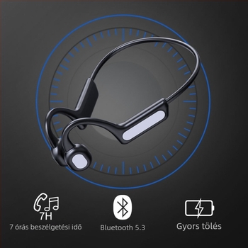 Csontvezetéses fejhallgató, IPX4 vízálló, TF-kártya foglalat, Bluetooth 5.4, 8+ órás üzemidő