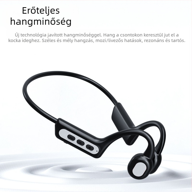 Csontvezetéses fejhallgató, IPX4 vízálló, TF-kártya foglalat, Bluetooth 5.4, 8+ órás üzemidő