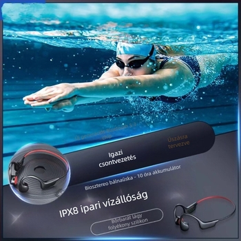 Shengde X6 Csontvezetéses, vezeték nélküli Bluetooth 5.3, nem a fülben, beépített memória, IPX8 vízálló