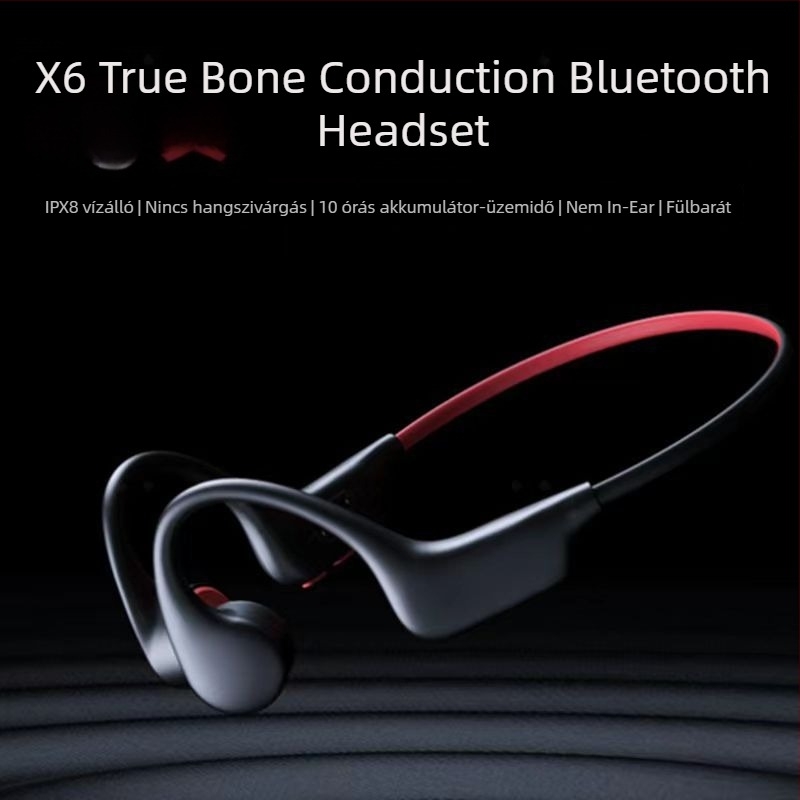 Shengde X6 Csontvezetéses, vezeték nélküli Bluetooth 5.3, nem a fülben, beépített memória, IPX8 vízálló