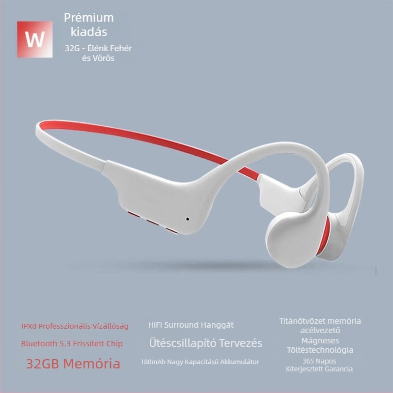 Shengde X6 Csontvezetéses, vezeték nélküli Bluetooth 5.3, nem a fülben, beépített memória, IPX8 vízálló