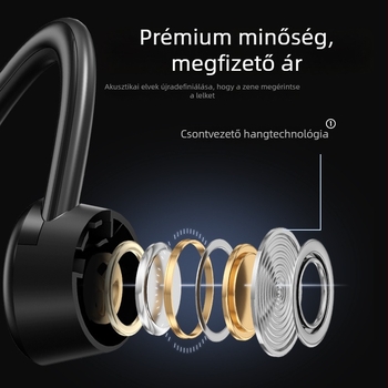 Csontvezetésű Bluetooth headset 32GB memóriával, IPX8 vízálló, Bluetooth 5.4, 8+ órás üzemidő