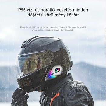 Motorkerékpár sisak Bluetooth fejhallgató zajcsökkentéssel, Bluetooth 5.4, 100 m hatótáv, 18 órás üzemidő, vízálló és porálló