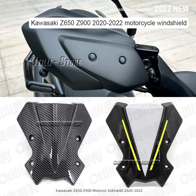 Motorkerékpár szélvédő Kawasaki Z650/Z900 (2020-2022) — első üveg, Otilliotilli