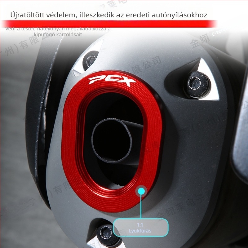 Honda PCX160 kipufogómaszk – alumíniumötvözet, végvédő antiégés, kipufogórendszer védelme