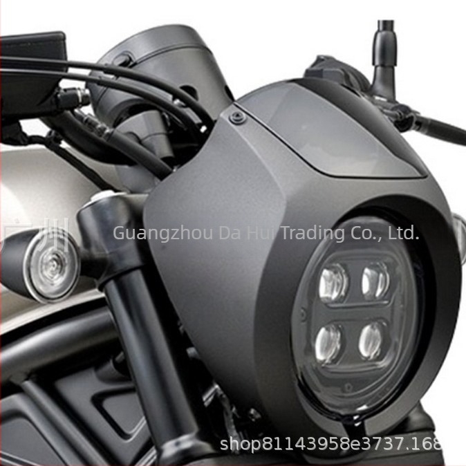 Honda CM300/CM500 Rebel első szélvédő retro deflektorral és fényszóróvédővel