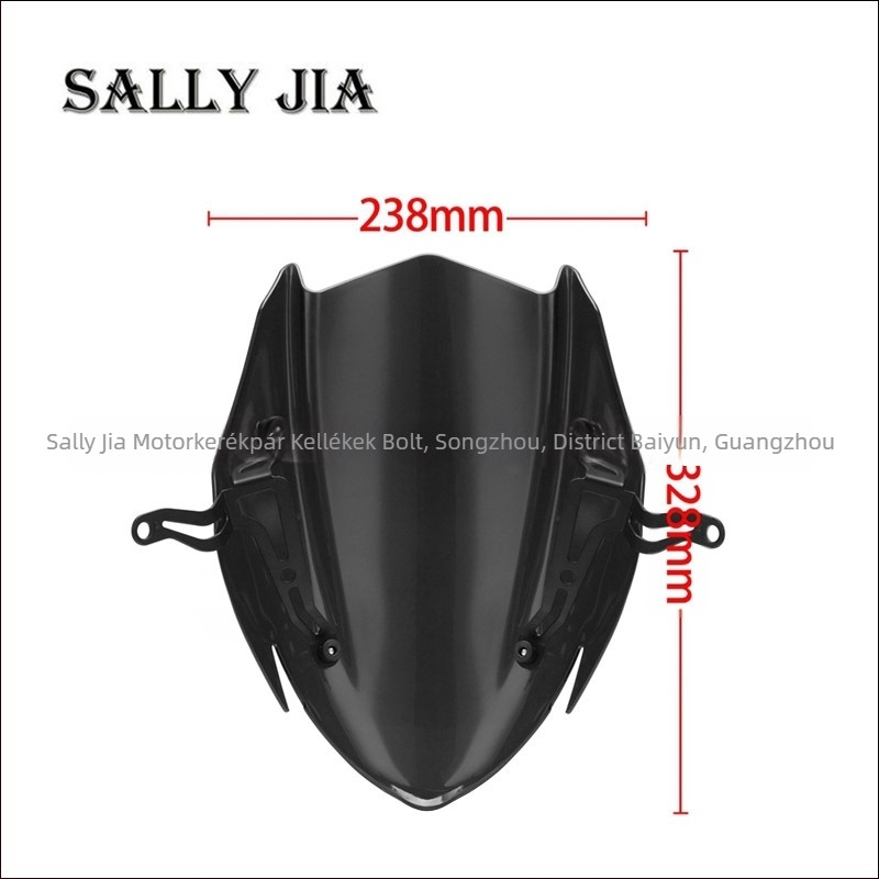 Motorkerékpár elülső szélvédő Suzuki GSX-S750 (GSXS 750) 2017–2019 | PC műanyag + CNC alumínium