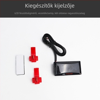 12–100V LCD voltmérő elektromos motorkerékpárokhoz, digitális kijelző, modell 000