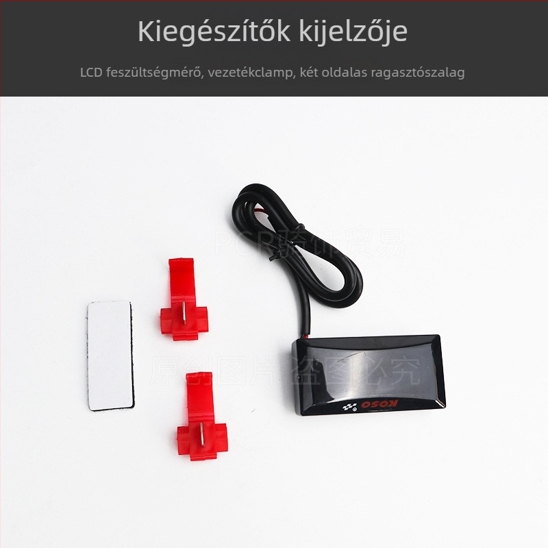 12–100V LCD voltmérő elektromos motorkerékpárokhoz, digitális kijelző, modell 000