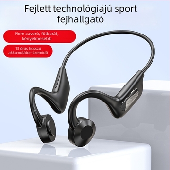Csontvezetéses Bluetooth fülhallgató, nyakpántos kivitel, nyitott dizájn, digitális kijelző, Bluetooth 5.0, üzemidő 4–8 óra