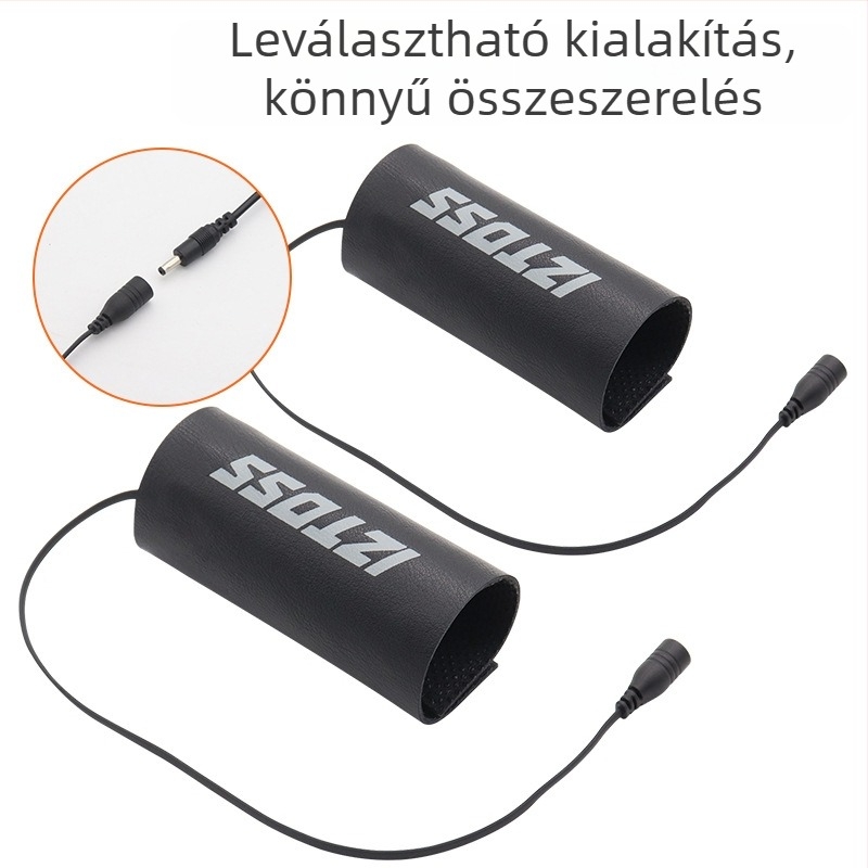 IZTOSS USB fűtött motorkerékpár-kormányfogó, állítható hőmérséklet; modell MP10913; kompatibilis motorkerékpárokkal, elektromos robogókkal és kerékpárokkal