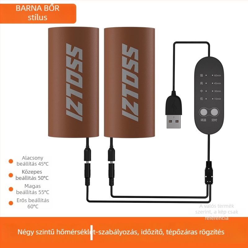 IZTOSS USB fűtött motorkerékpár-kormányfogó, állítható hőmérséklet; modell MP10913; kompatibilis motorkerékpárokkal, elektromos robogókkal és kerékpárokkal