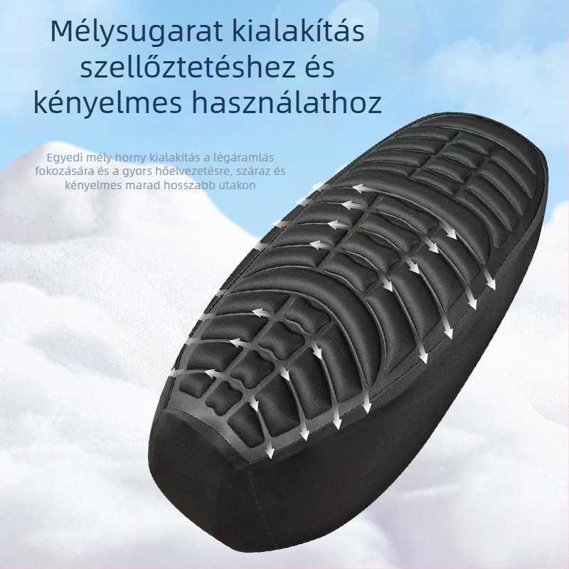 Aibaijia Motorkerékpár ülésvédő huzat 3D megvastagított szilikon (Ütésálló, Csúszásmentes, Karcolásálló, Univerzális kompatibilitás)