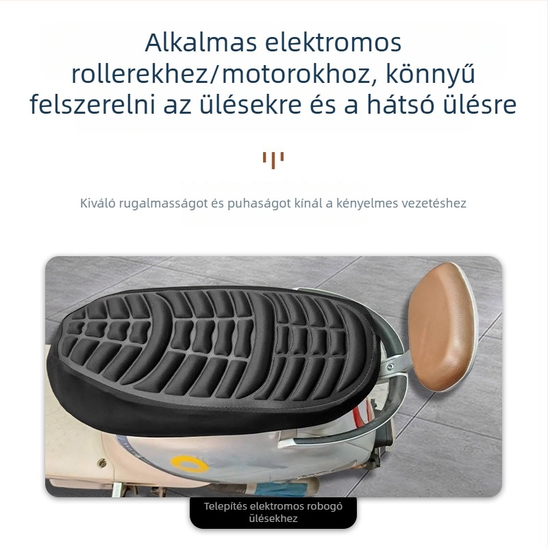 Aibaijia Motorkerékpár ülésvédő huzat 3D megvastagított szilikon (Ütésálló, Csúszásmentes, Karcolásálló, Univerzális kompatibilitás)