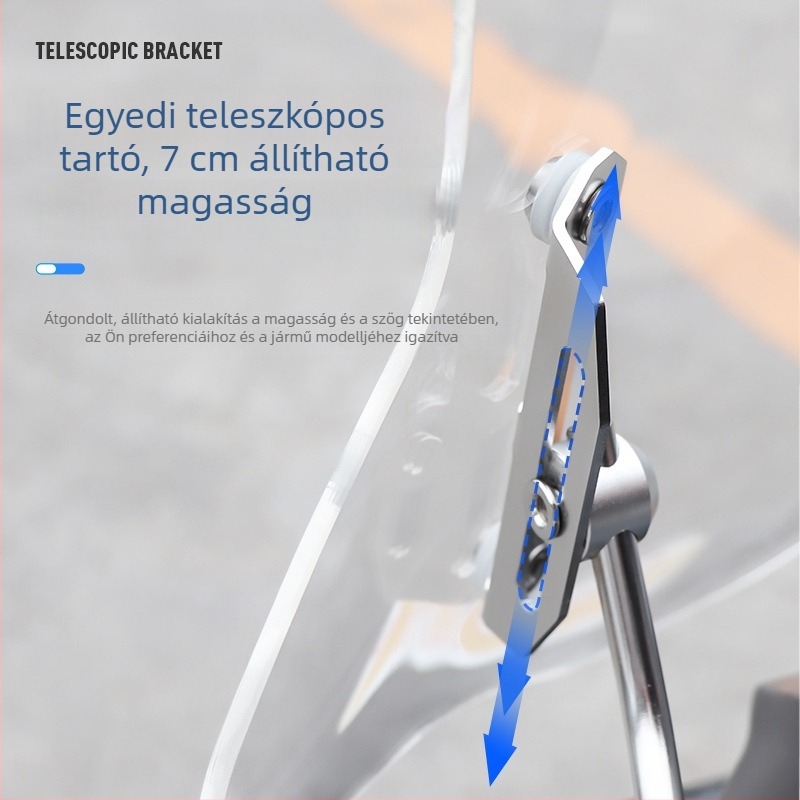 Univerzális motorkerékpár állítható szélvédő telepítési kiegészítőkkel