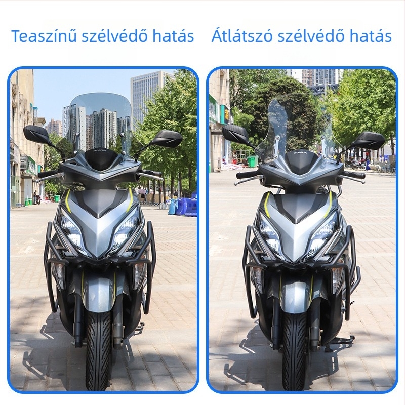 Univerzális motorkerékpár állítható szélvédő telepítési kiegészítőkkel
