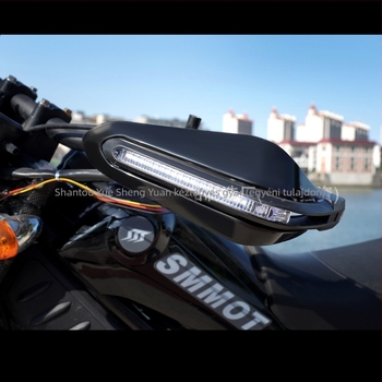 TOLIAKEY motorkerékpár kézvédő LED-lámpával, off-road, univerzális üreges kormánycsőhöz 14 mm feletti átmérő, ütközés- és esésvédelmet nyújt