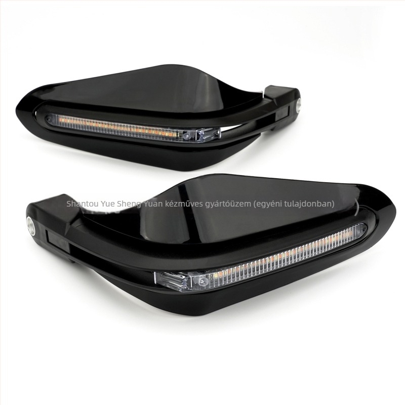 TOLIAKEY motorkerékpár kézvédő LED-lámpával, off-road, univerzális üreges kormánycsőhöz 14 mm feletti átmérő, ütközés- és esésvédelmet nyújt