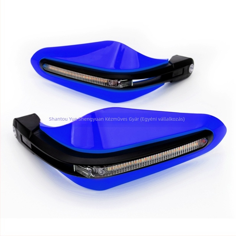 TOLIAKEY motorkerékpár kézvédő LED-lámpával, off-road, univerzális üreges kormánycsőhöz 14 mm feletti átmérő, ütközés- és esésvédelmet nyújt