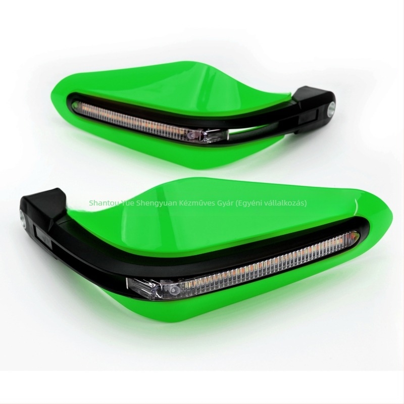 TOLIAKEY motorkerékpár kézvédő LED-lámpával, off-road, univerzális üreges kormánycsőhöz 14 mm feletti átmérő, ütközés- és esésvédelmet nyújt