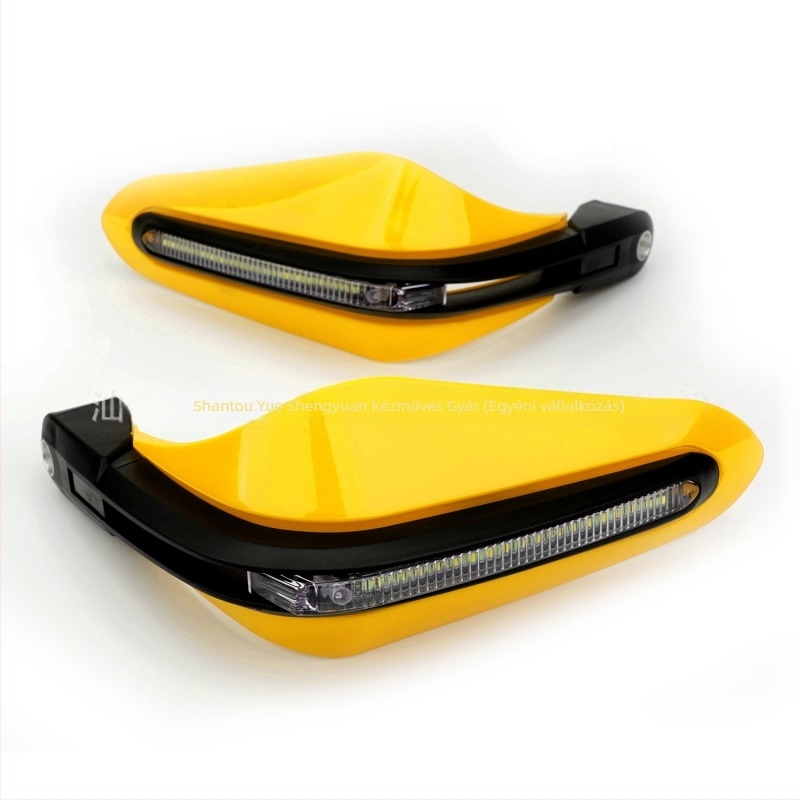 TOLIAKEY motorkerékpár kézvédő LED-lámpával, off-road, univerzális üreges kormánycsőhöz 14 mm feletti átmérő, ütközés- és esésvédelmet nyújt