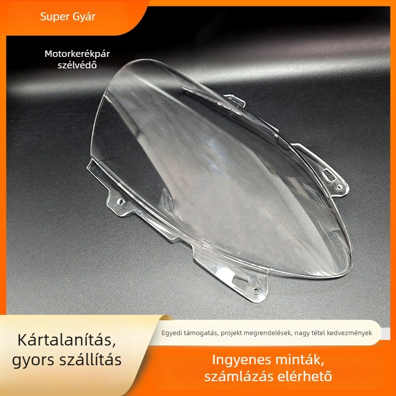 Motorkerékpár elülső szélvédő - univerzális, vastag lemez akril, PTFE anyag, hőformázás
