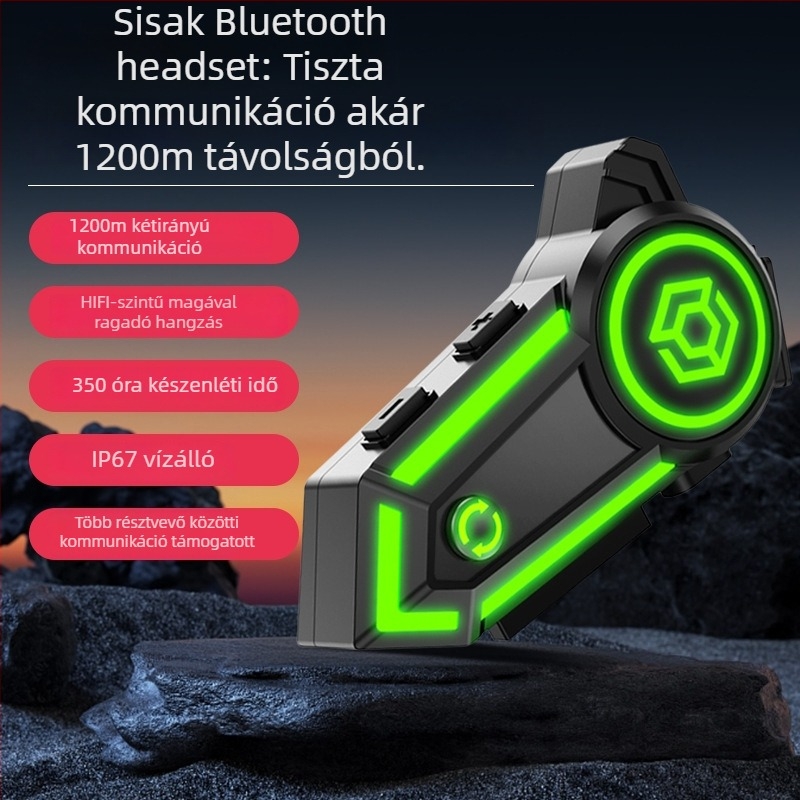 Motorkerékpár Bluetooth sisakhoz, fülre helyezhető, IPX7 vízálló, 4–8 órás üzemidő