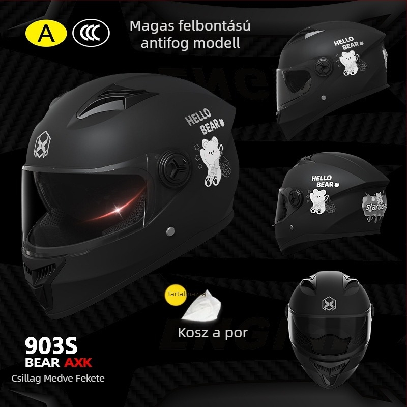 Teljes arcú motorkerékpár sisak – ABS, minden évszakhoz, felnőtteknek, GB811-2022A