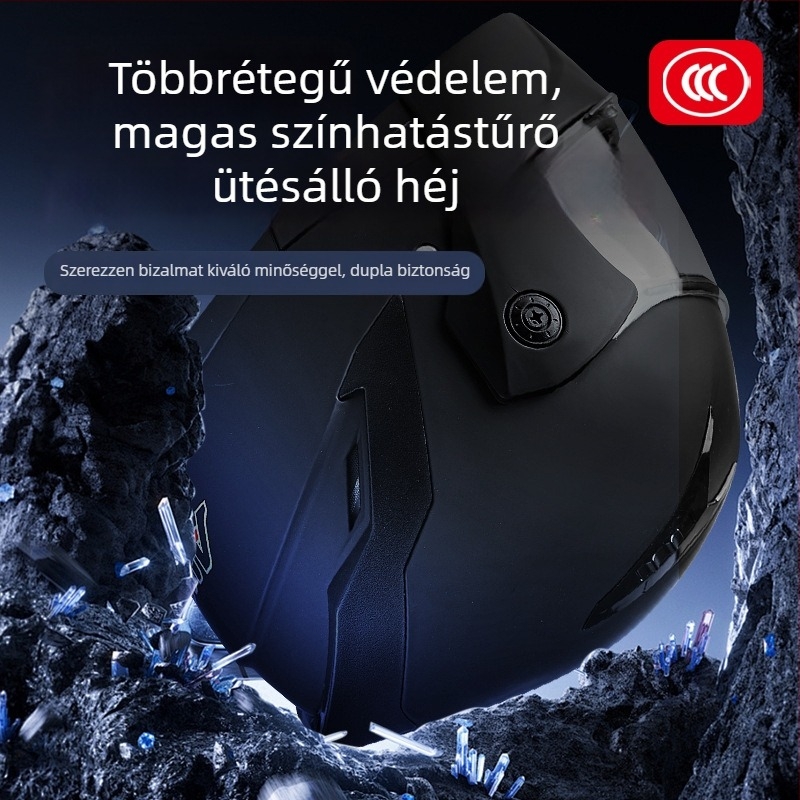 REGY Flip-up sisak motorkerékpárhoz – ABS, 3C tanúsítvány, felnőtteknek, egész éves használatra, ingázáshoz