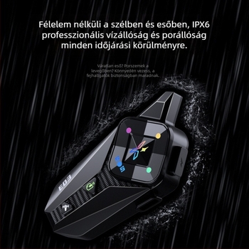 Motorkerékpár sisak Bluetooth headset – kettős interkom, 500 m hatótáv, sztereó hang, Bluetooth 6.0, 22 órás üzemidő