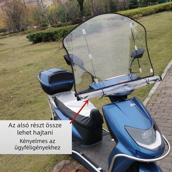 Elektromos motorkerékpár szélvédő – egyrészes, kopásálló