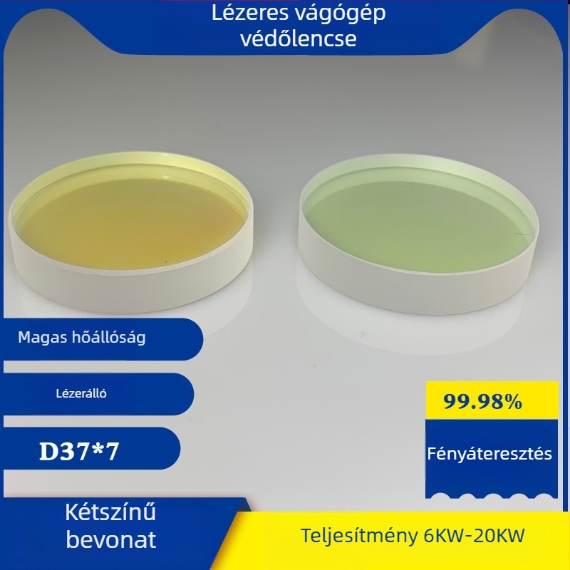 Száloptikás lézervágó gép optikai készlet: lézervédő tükör és vágófej lencsék