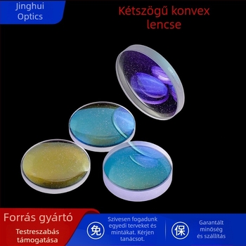 Kétoldalú domború optikai lencse eszközökhöz, K9 üveg bevonattal, modell 21.7